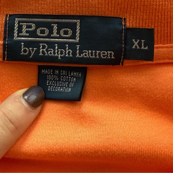 Polo Ralph Lauren Men’s Short Sleeve Polo Shirt XL  Orange Classic Fit Preppy - Picture 4 of 7